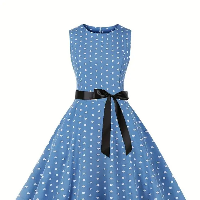 Women's retro summer dress with polka dots