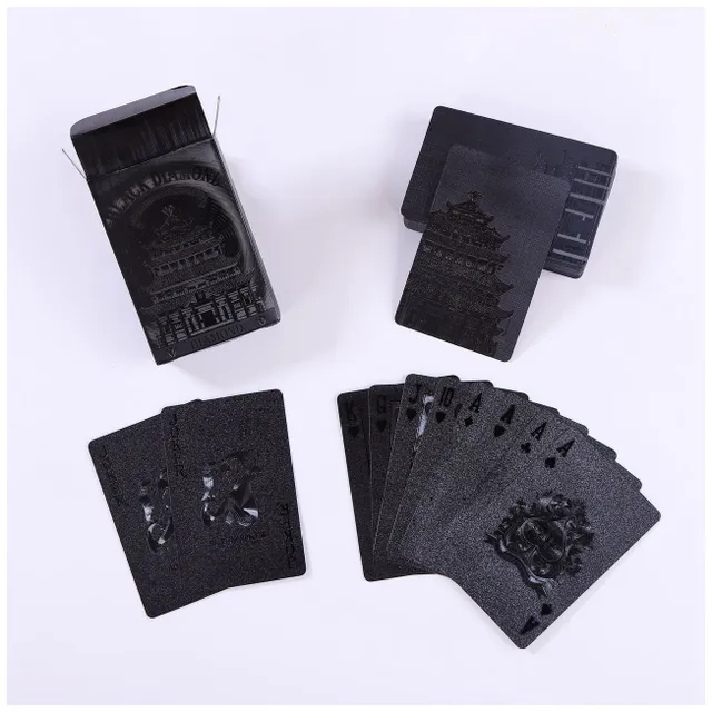 Waterproof gold plastic poker cards