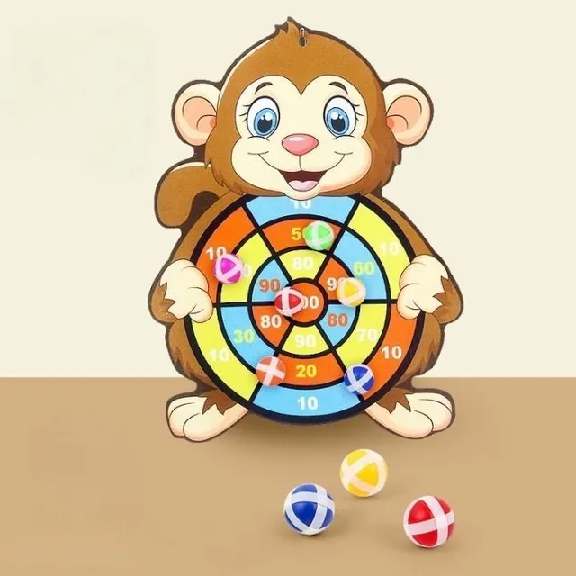 Children's target for throwing balls - Miri animals