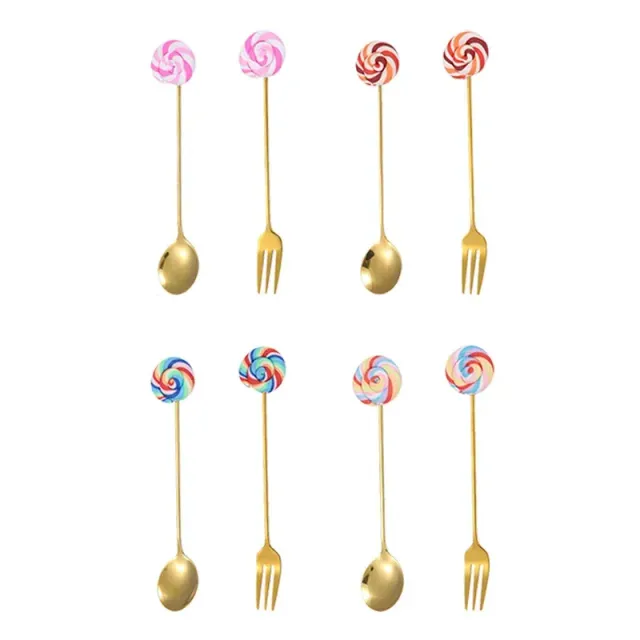 Stylish and elegant cutlery with theme lollipops for children and adults