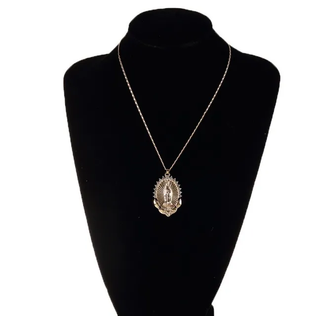 Zirkon necklace with pendant of the Virgin Mary