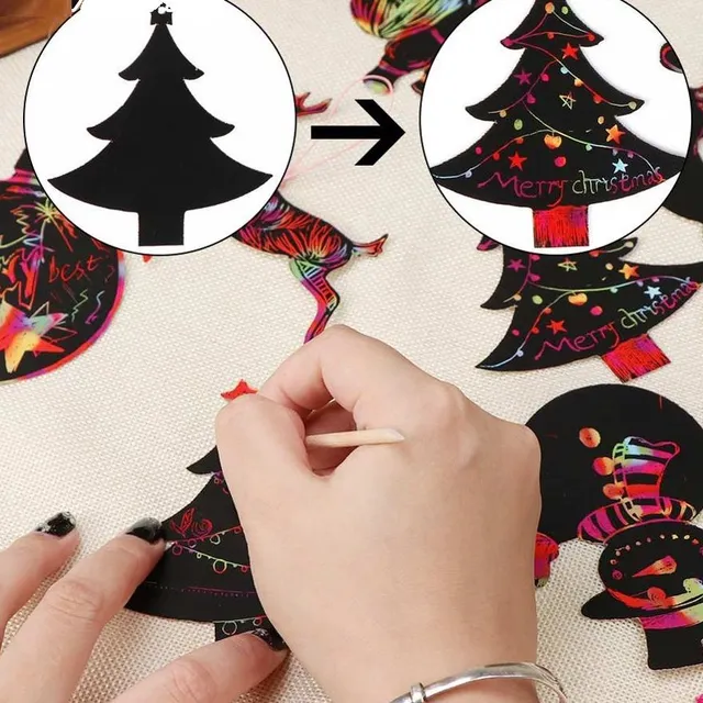 Christmas scratch-off pictures 24 pcs