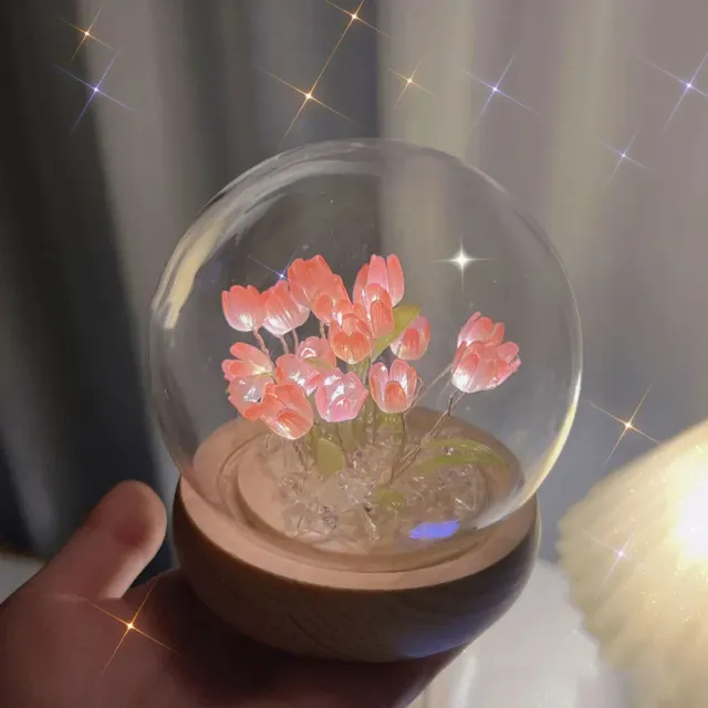 Tulipánová noční světýlko Ručně vyráběné DIY Materiály Dekorace do domácnosti