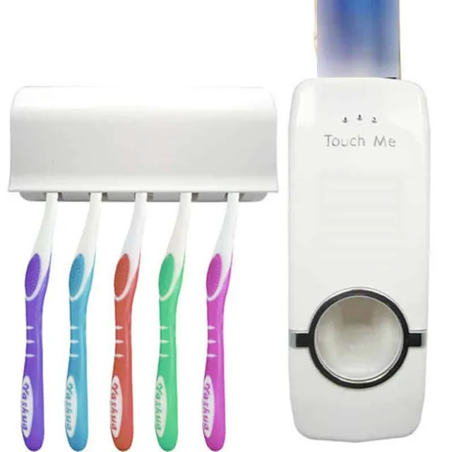 Kúpeľňová súprava | Držiak zubnej kefky, Automatický dávkovač zubnej pasty