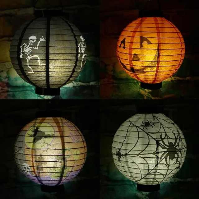 Halloweenský lampáš s LED svetlom - 4 varianty