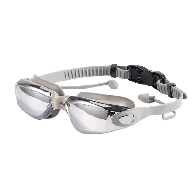 Sports swimming glasses Water glasses with earplugs Swimming glasses against fogging 16 x 4 cm