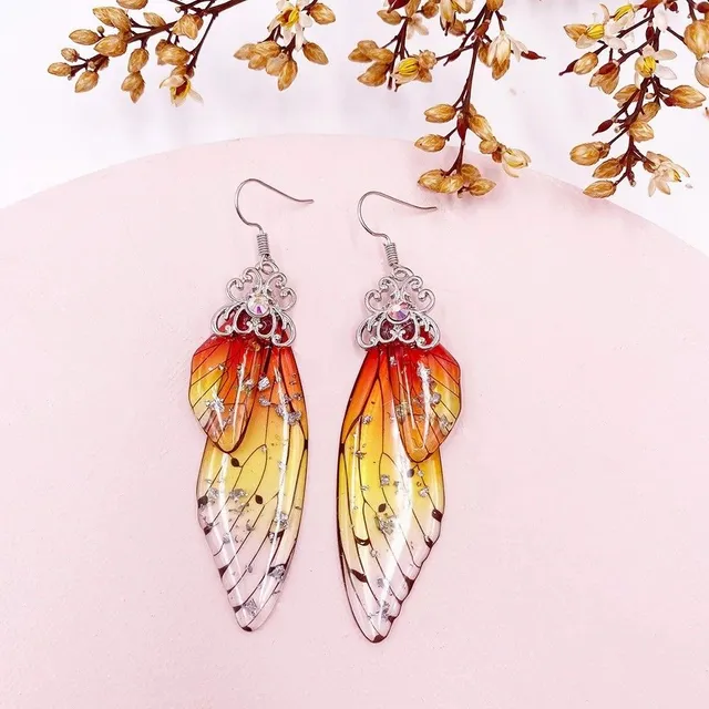 Women's dangle earrings wings Jeanice