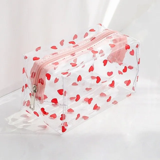 Transparent cosmetic bag 18 x 10 cm