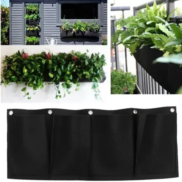 Hinged outdoor cloth pot for growing and comfortable transfer of flowers