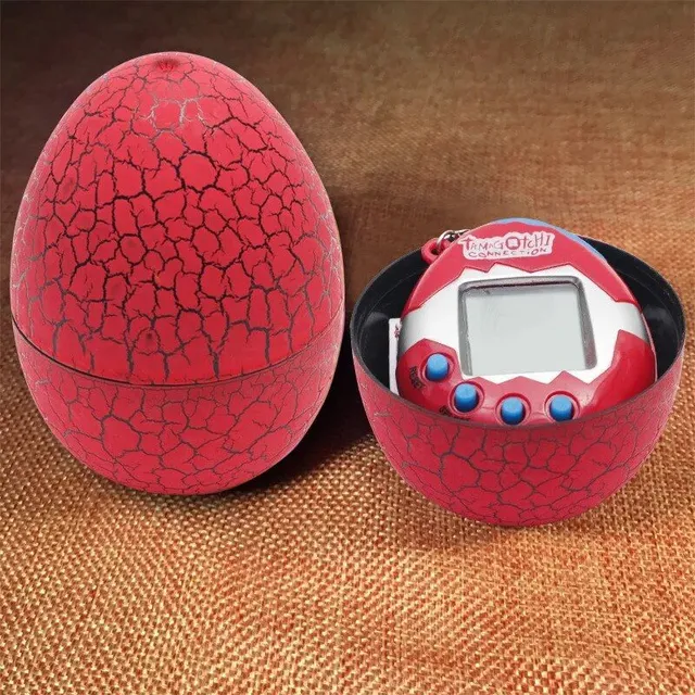 Colored egg with Tamagochi dinosaur - virtual electronic pet - manual digital game R
