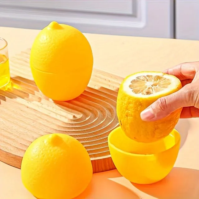 Lemon shaped storage box to preserve freshness