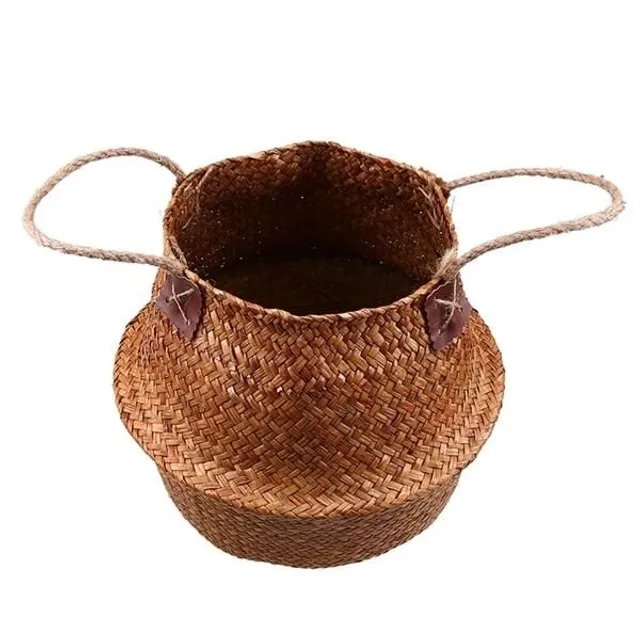 Rattan folding pot