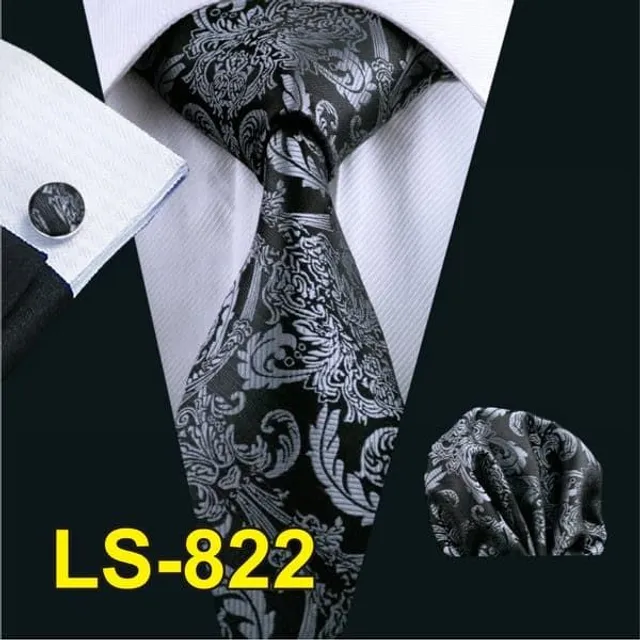 Bărbați set de luxos de cravate, Handkerchiefs, Cuff link-uri