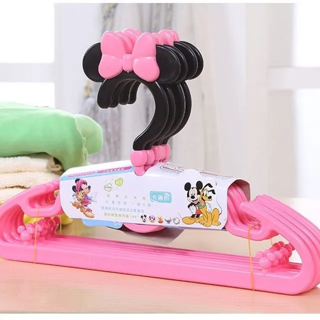 Plastic children's clothes hangers with swivel hook | Mickey, Minnie