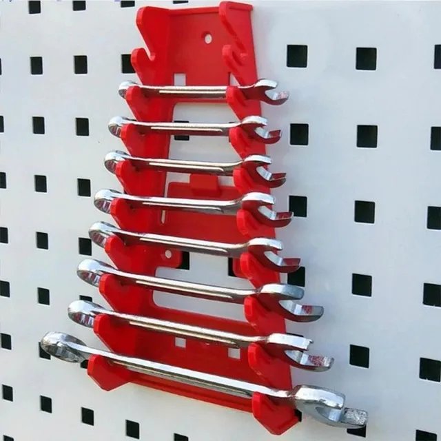 A wall-to-wall tool organizer