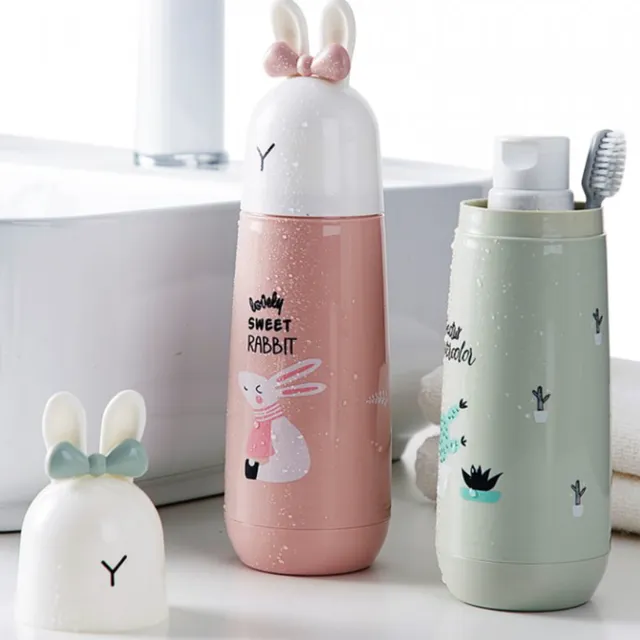 Cute rabbit storage box for toothbrushes