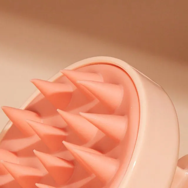 Massage and exfoliating silicone hairbrush - care for healthy and shiny hair