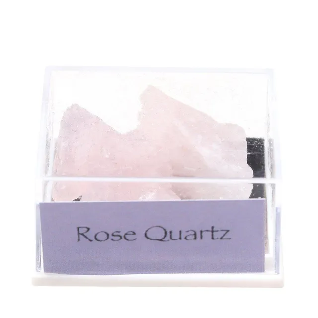 Box with raw minerals