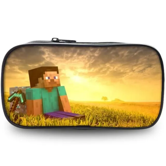 Stylish pencil case with Minecraft theme a
