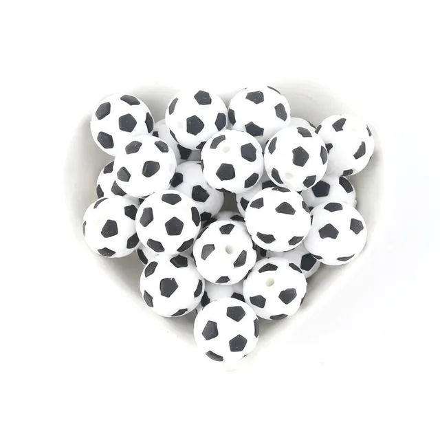 Silicone beads in the shape of balls J3219