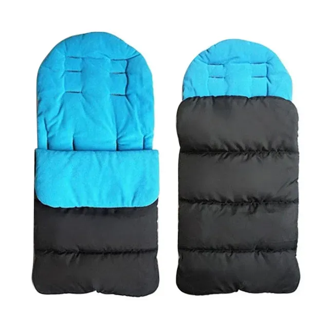 Universal sleeping bag for stroller with foot protection and warm wind pillow for children