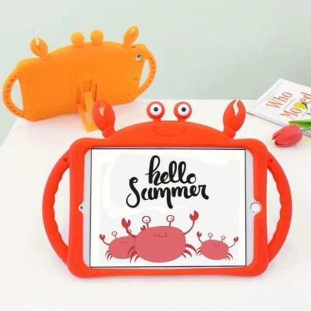 Husă pentru iPad din silicon moale pentru copii red-crab ipad-mini-1-2-3