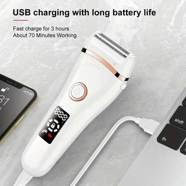 Women's electric razor for smooth shaving of the whole body