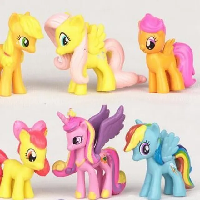 Set figurine din plastic Little Pony - 12 bucăți