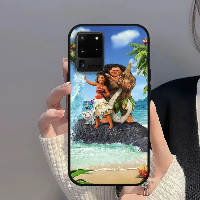 Coque en silicone de luxe pour téléphones Samsung avec des motifs des personnages préférés du film Vaiana 2