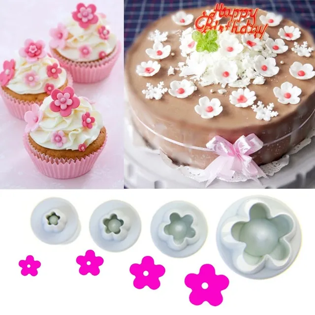 4 pcs Set of flower forms