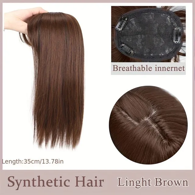 Half wig made of artificial hair for women with thinning hair - Hair Topper