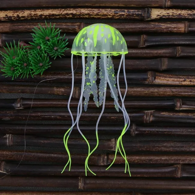 Silikónová medúza do akvária zlta