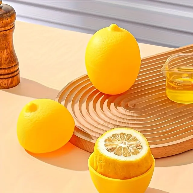 Lemon shaped storage box to preserve freshness