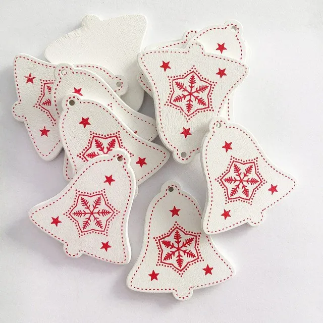 Wooden Christmas Ornaments 10pcs