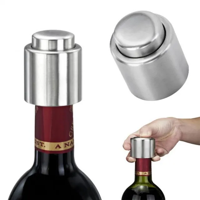 Stainless steel wine stopper