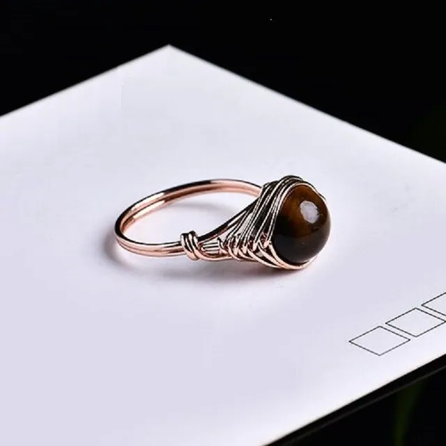 Prsten krystalem Bong prirodni