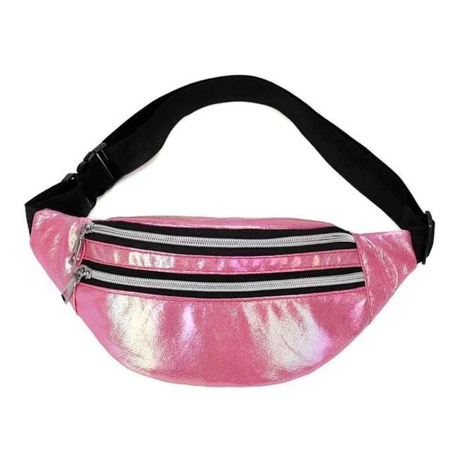 Stylish kidney bag with holographic Bryce look