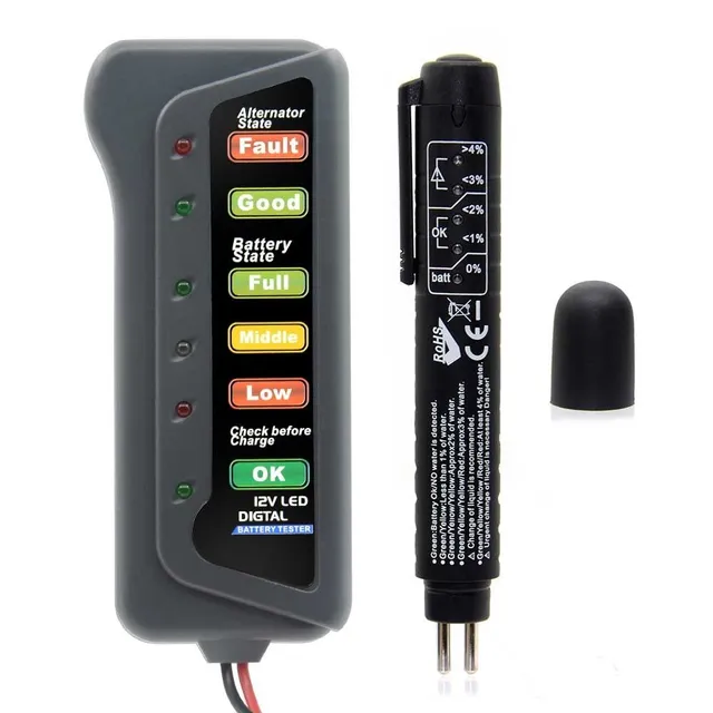 Car battery and alternator tester 12V (Black)