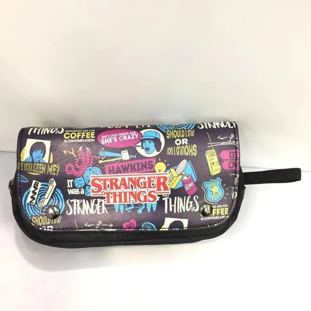 Trousse spacieuse Stranger Things pour fournitures scolaires ou de bureau