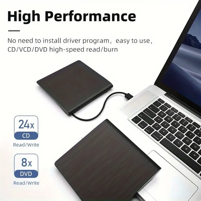 Portable CD DVD player with high speed USB 3.0