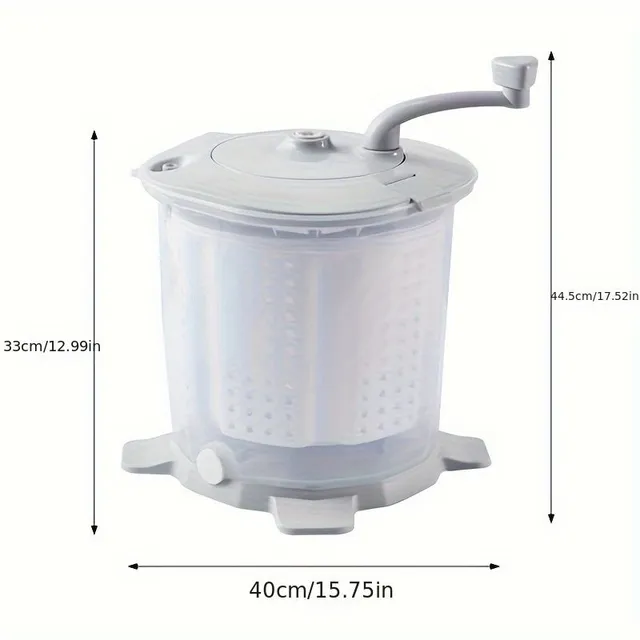 Manual mini washing machine without electricity for household and track, 4,5 kg capacity, top filling, mechanical control