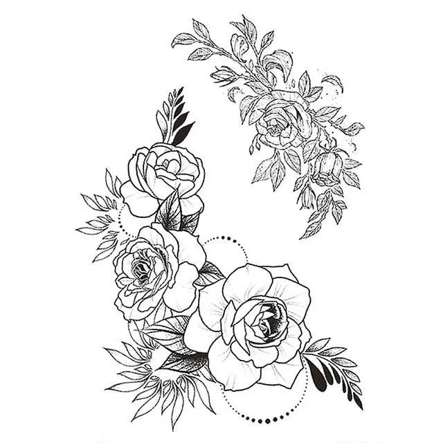 Temporary Rose Tattoo ty215