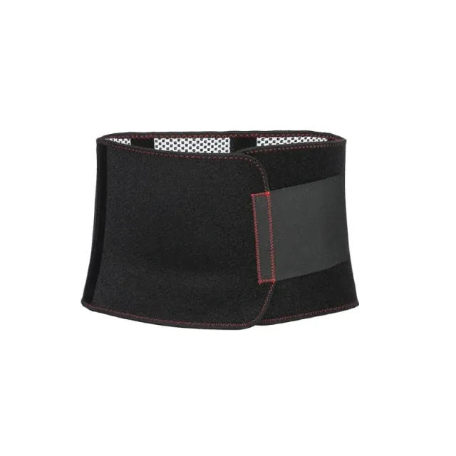 Black sports belt for weight loss made of premium fabric with back support - fitness, yoga, gym