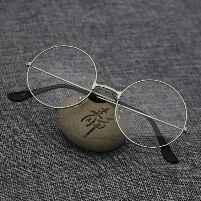 Unisex round nondioptric vintage glasses