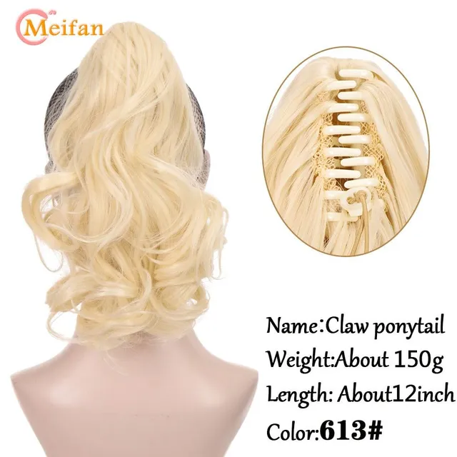 Rövid Wavy Claw Conytail Clip A haj kiterjesztései Fekete Barna Pony Tail Clip In Hair Tail Natural Fake Hair Extensions