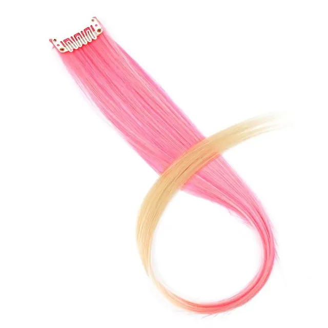 The spring of synthetic hair on the clip - different colors