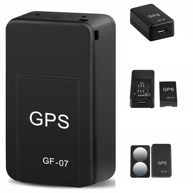 GPS tracker mini GF-07 cu suport magnetic, cartelă SIM și urmărire în timp real