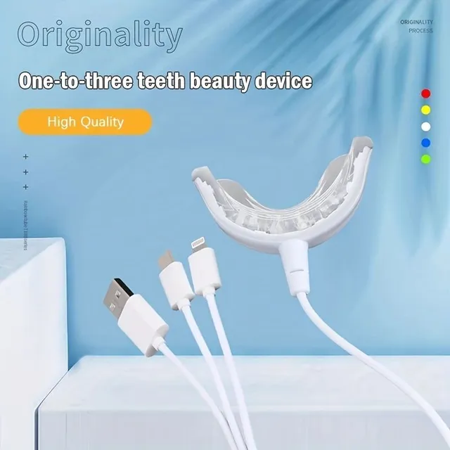 Urýchľovač bielenia zubov s LED svetlom - na domáce použitie a cestovanie