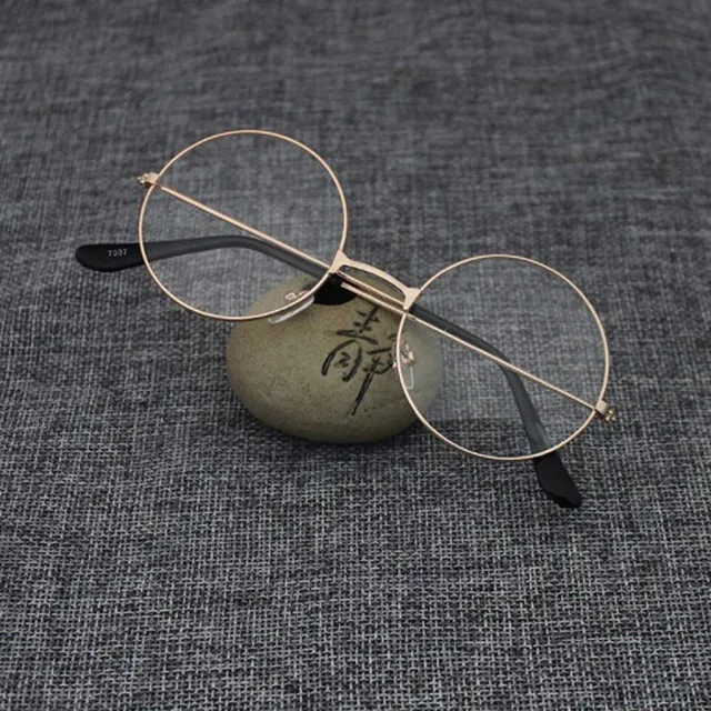 Unisex round nondioptric vintage glasses