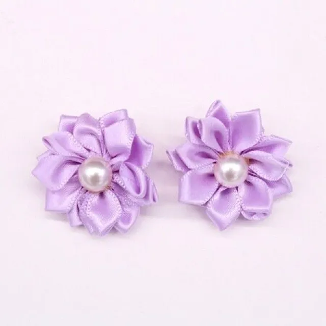 Dog rubber bands with flower 2 pcs